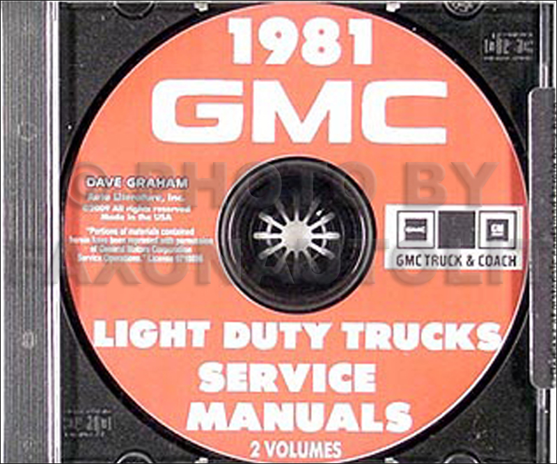 CD 1981 GMC 1500-3500 Truck Repair Shop Manual Pickup Jimmy Suburban Van FC