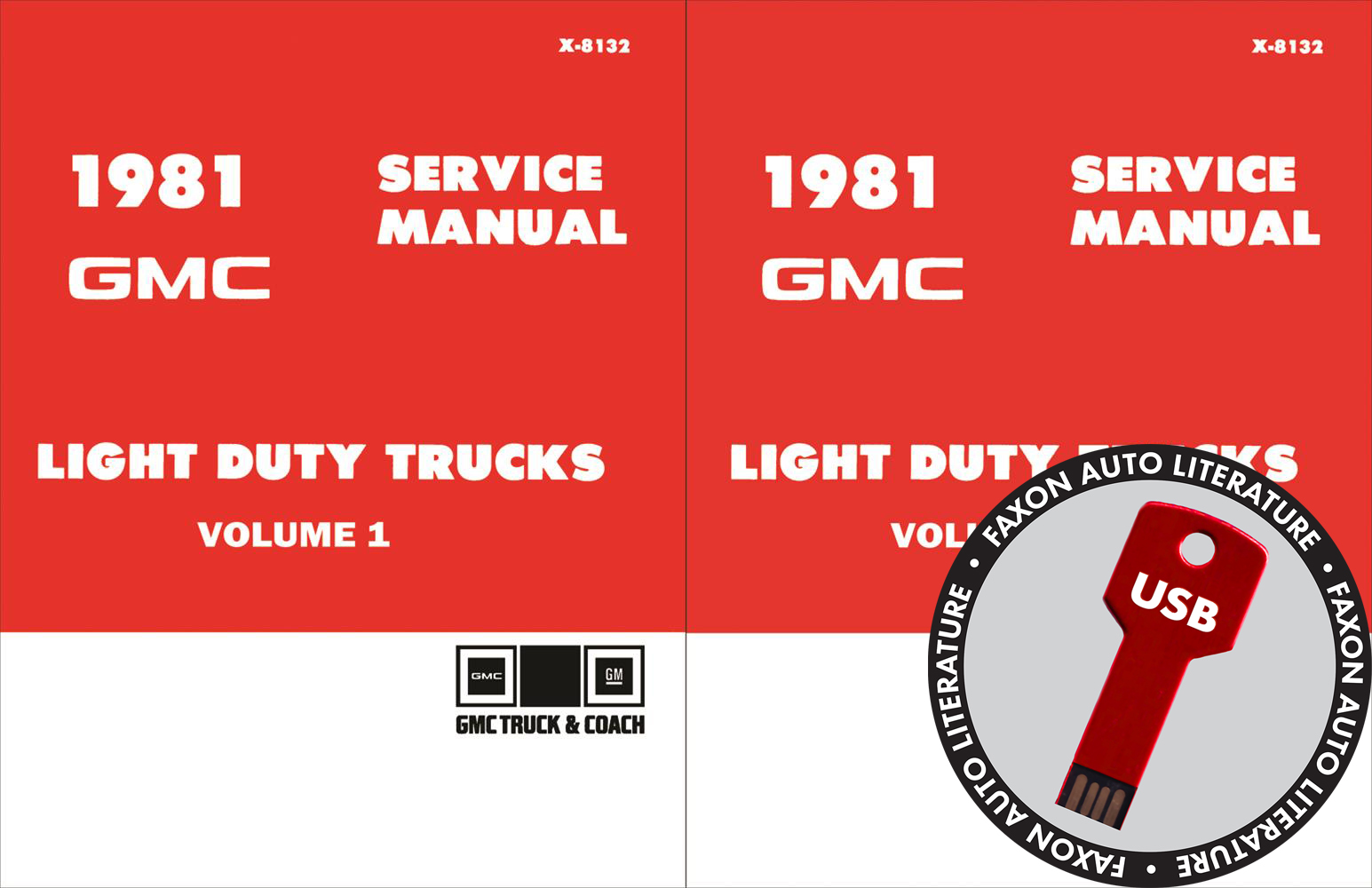 USB 1981 GMC 1500-3500 Truck Repair Shop Manual Pickup Jimmy Suburban Van FC