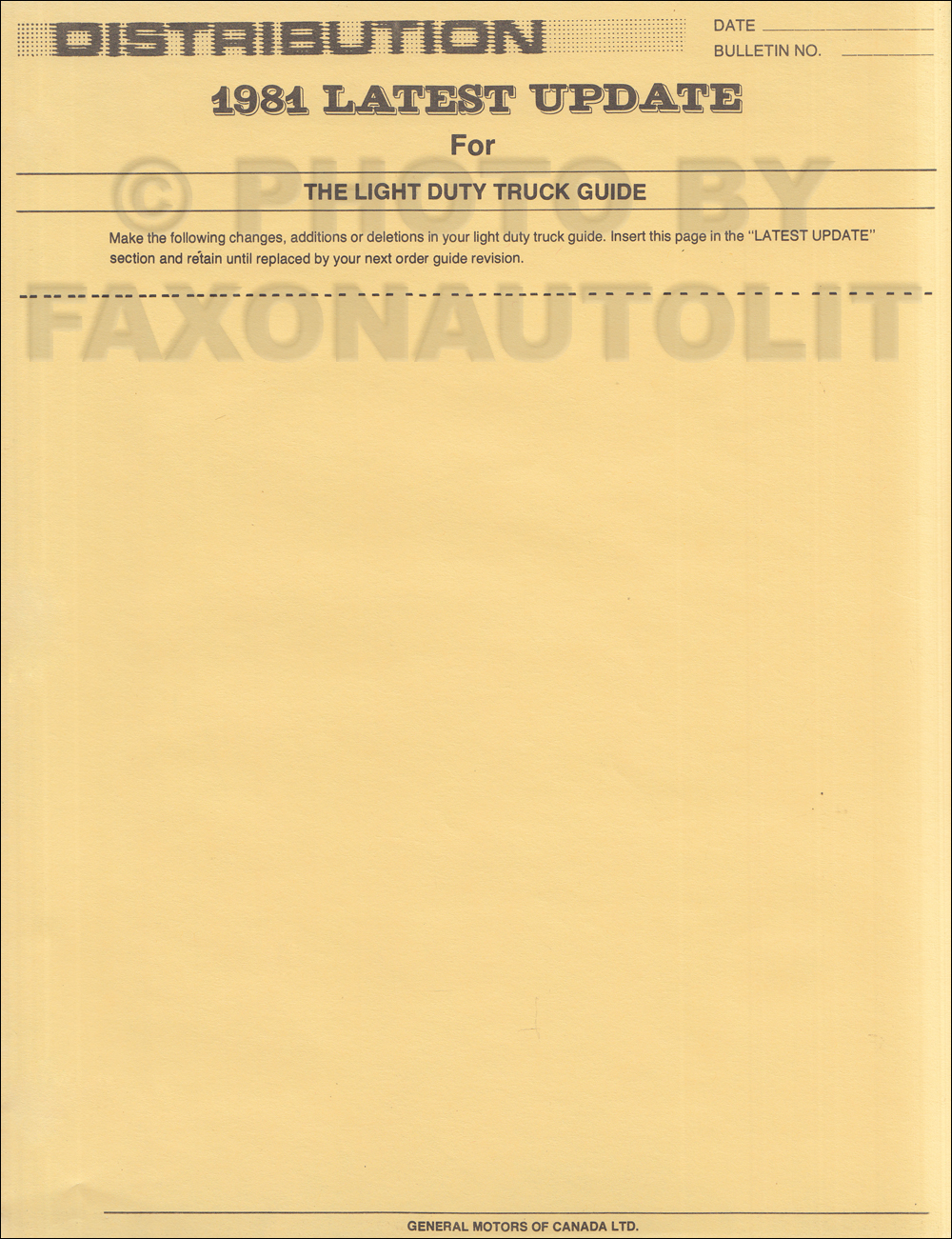 1981 GMC Light Duty Color & Upholstery Dealer Album/Data Book Original