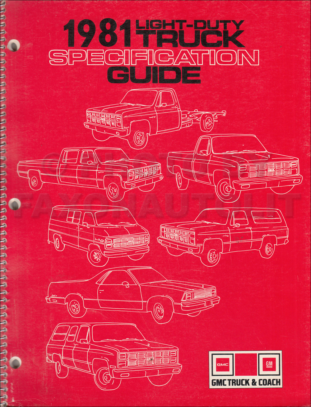 1981 GMC Specifications Guide Competitive Comparison Dealer Album Original