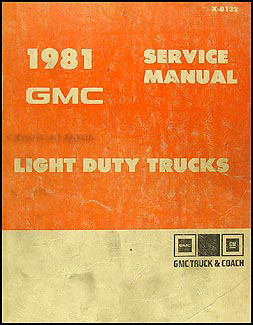 1981 GMC 1500-3500 Truck Repair Shop Manual Pickup, Jimmy, Suburban, Van, FC