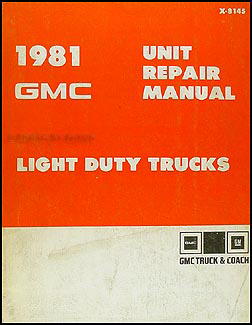 1981 GMC 1/2, 3/4, & 1 ton Truck Overhaul Manual Original