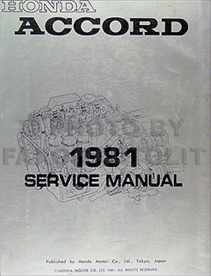 1981 Honda Accord Repair Manual Original 