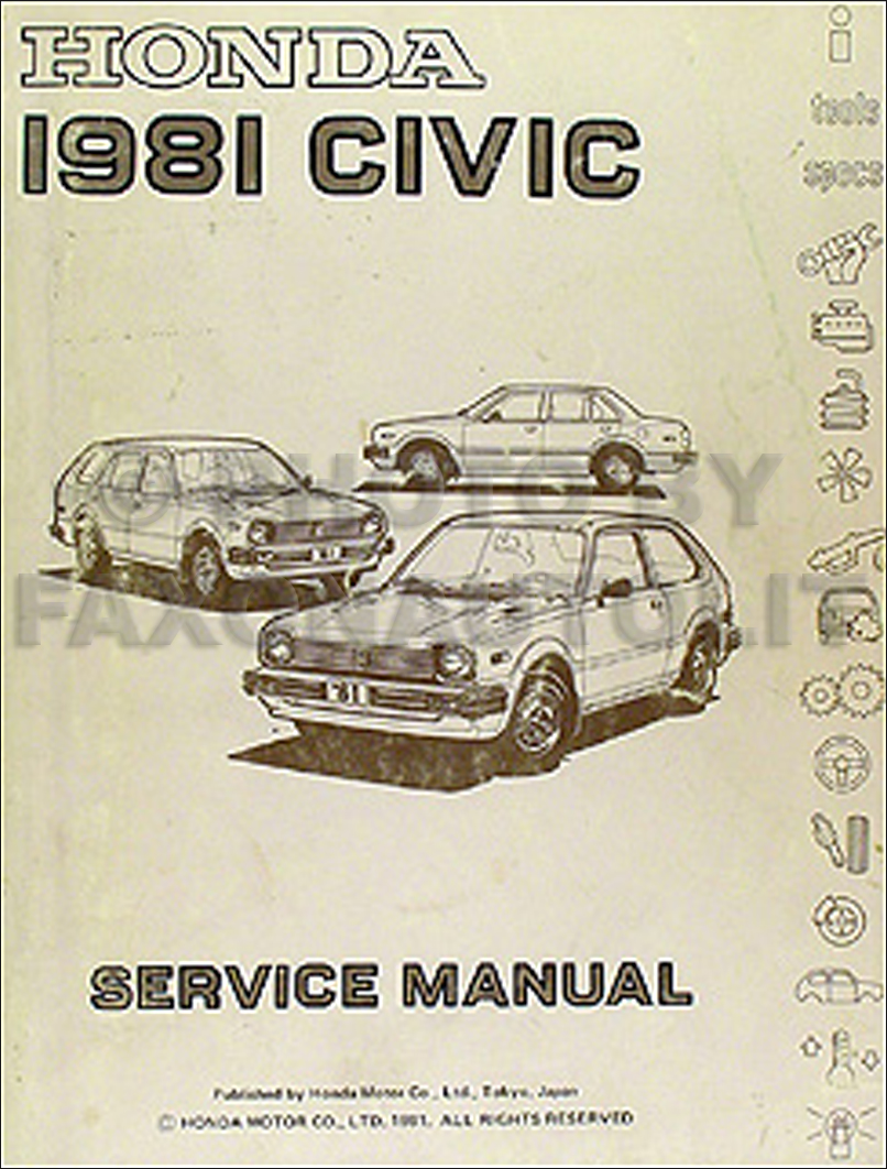 1981 Honda Civic Repair Manual Original 
