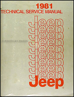 1981 Jeep Shop Manual Original - All models