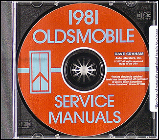 1981 Oldsmobile CD-ROM Shop Manual, Body Manual, & Electrical Manual 