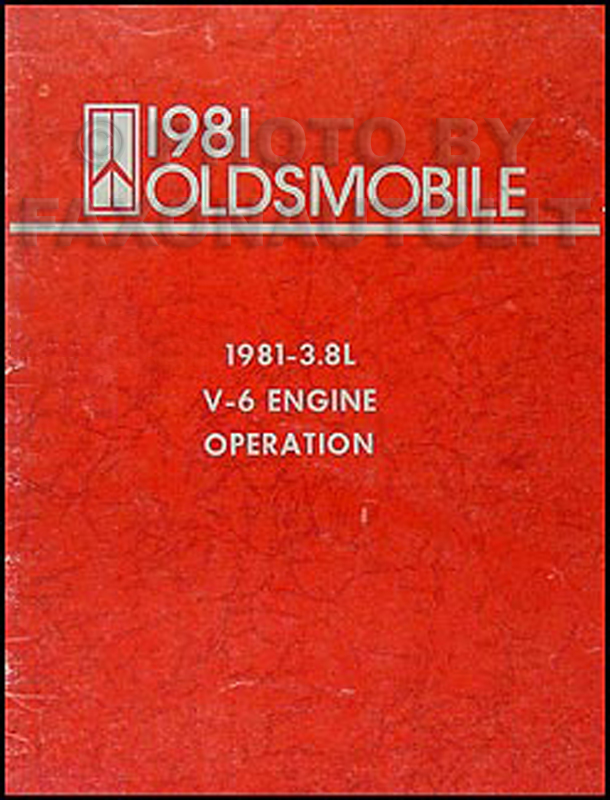 1981 Oldsmobile 3.8L V-6 Engine Repair Manual Original 