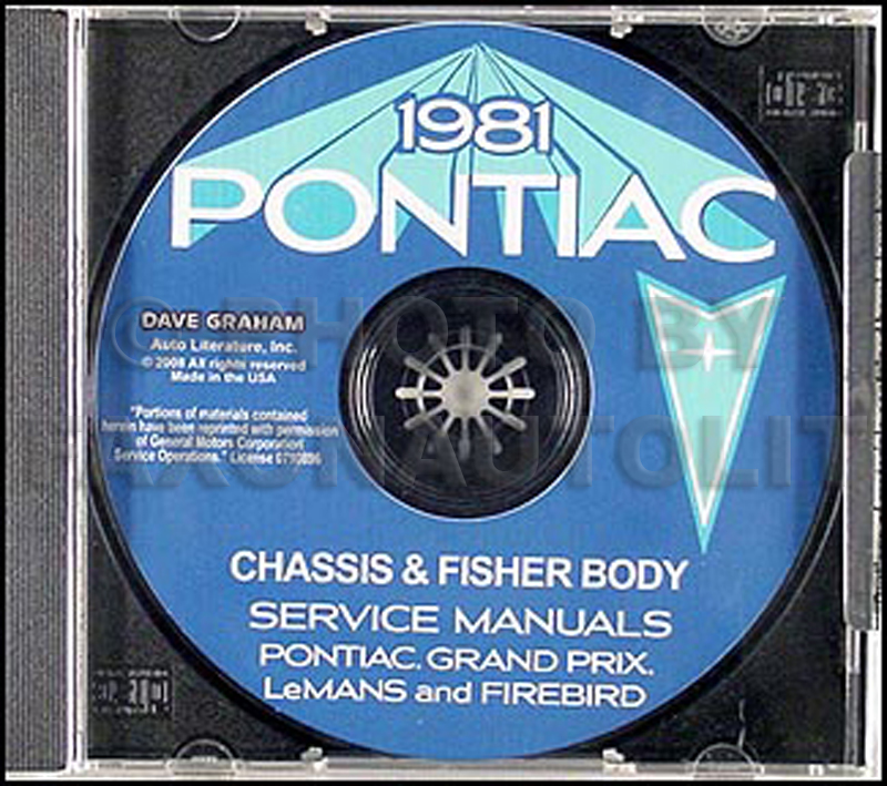 1981 Pontiac Shop Manual and Body Manual CD-ROM