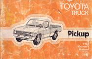 1981 Toyota Pickup Truck Diesel Owner's Manual Original No. 3714A