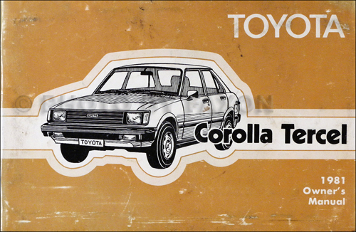 1981 Toyota Tercel Owner's Manual Original 