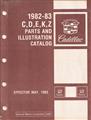 1982-1983 Cadillac DeVille, Eldorado, Fleetwood Seville and Commercial Chassis Parts Book Original