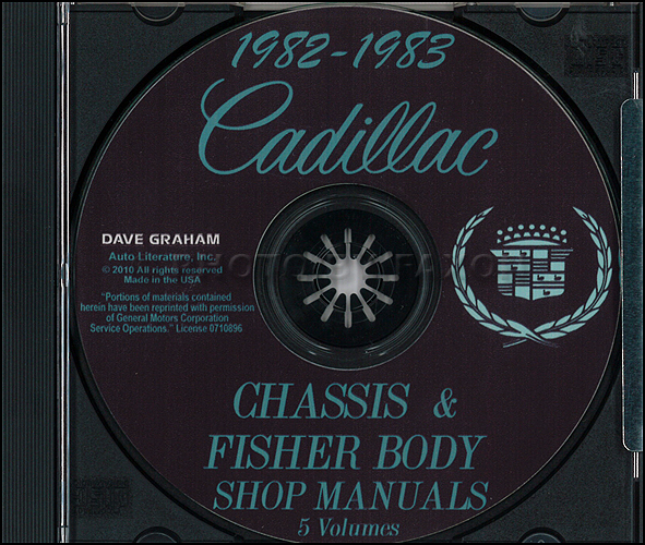 1982-1983 Cadillac Repair Shop Manual and Body Manual on CD-ROM