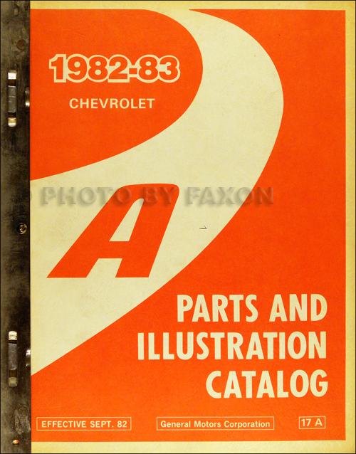 1982-1983 Chevrolet Celebrity Parts Book Original