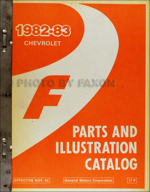 1982-1983 Chevrolet Camaro Parts Book Original