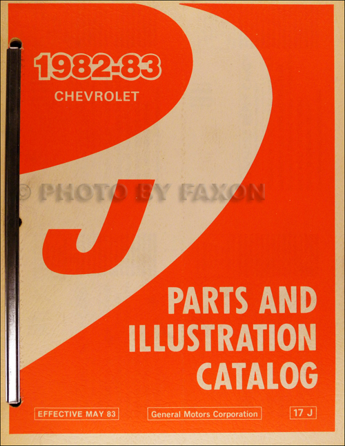 1982-1983 Chevrolet Cavalier Parts Book Original