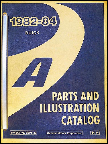 1982-1984 Buick Century Parts Book Original