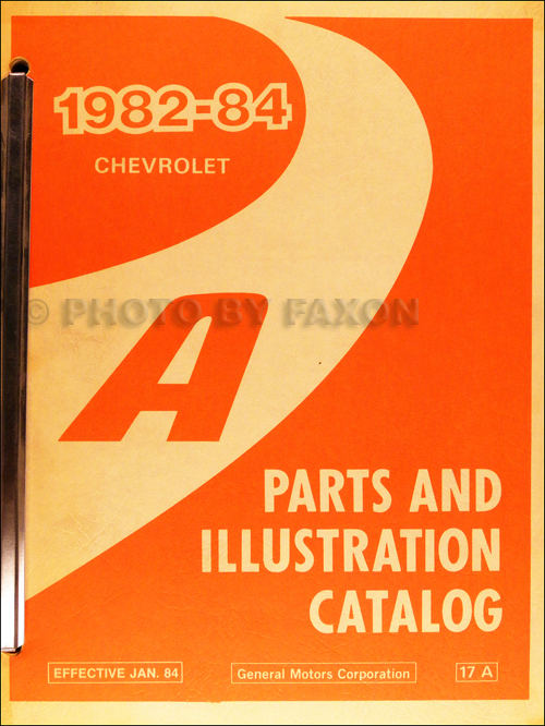 1982-1984 Chevrolet Celebrity Parts Book Original