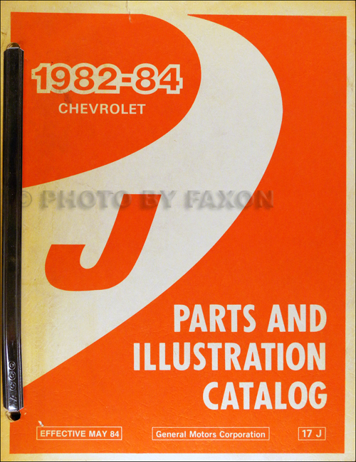 1982-1984 Chevrolet Cavalier Parts Book Original