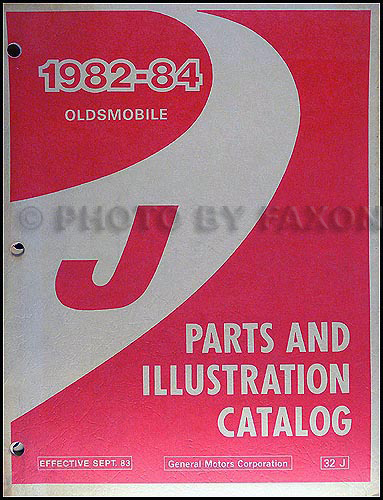 1982-1984 Oldsmobile Firenza Parts Book Original