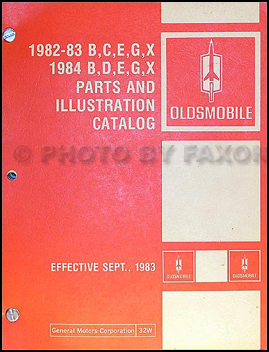 1982-1984 Oldsmobile Parts Book Original 88 98 Toronado Cutlass Supreme/Calais Omega
