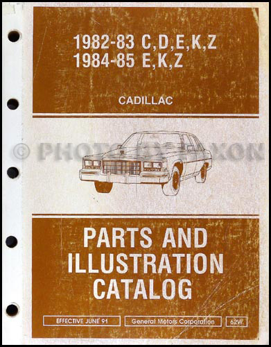 1982-1985 Cadillac Parts Book Original Deville, Eldorado, Fleetwood, and Seville