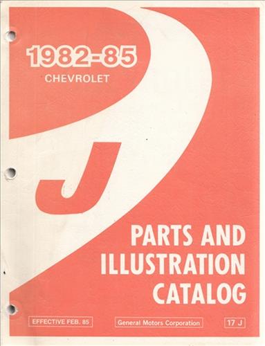 1982-1985 Chevrolet Cavalier Parts Book Original
