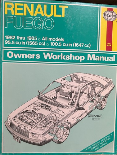 Haynes Owner’s Workshop Manual Renault Fuego 1982-1985
