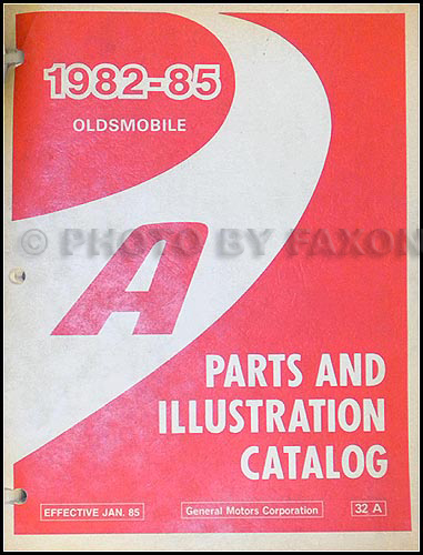 1982-1985 Oldsmobile Cutlass Ciera Parts Book Original