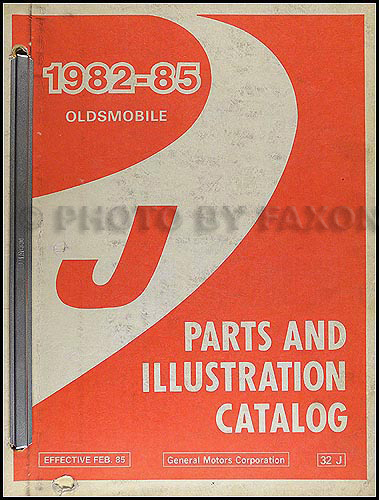 1982-1985 Oldsmobile Firenza Parts Book Original