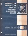 1982-1986 Buick Parts Book Original Grand National, Regal, and Others