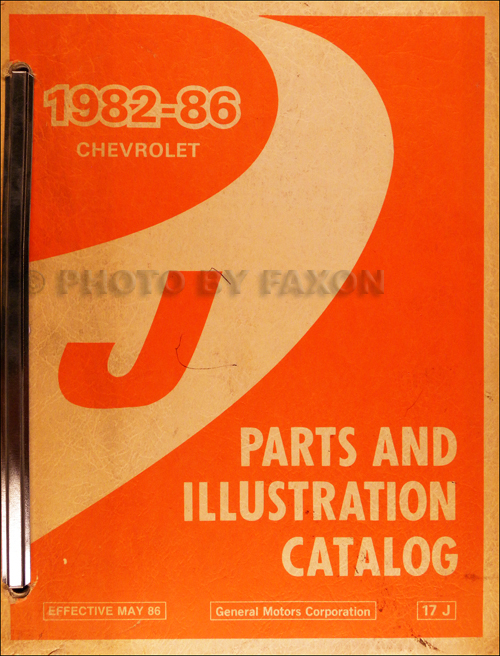 1982-1986 Chevrolet Cavalier Parts Book Original