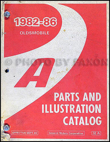 1982-1986 Oldsmobile Cutlass Ciera Parts Book Original
