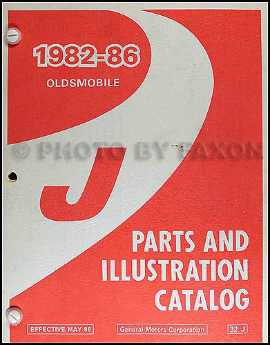 1982-1986 Oldsmobile Firenza Parts Book Original