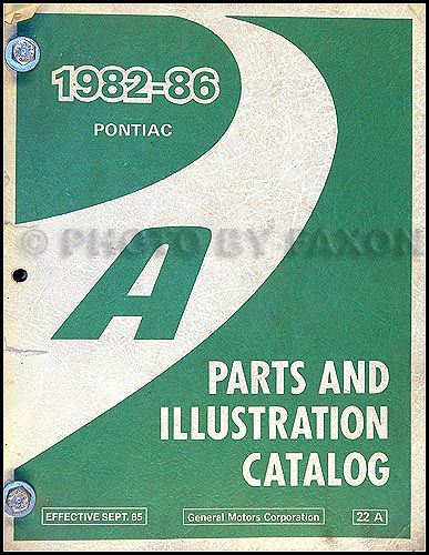 1982-1986 Pontiac 6000 Parts Book Original