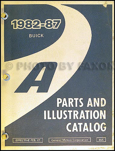 1982-1987 Buick Century Parts Book Original