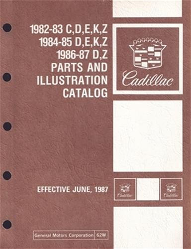 1982-1987 Cadillac RWD Parts Book Original