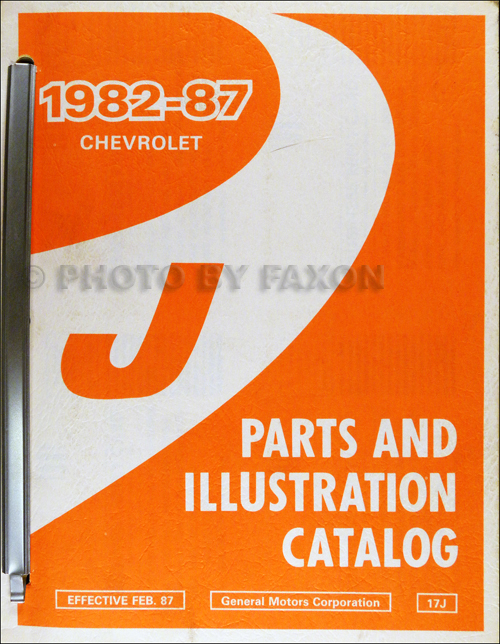 1982-1987 Chevrolet Cavalier Parts Book Original