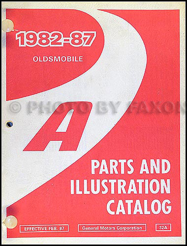 1982-1987 Oldsmobile Cutlass Ciera Parts Book Original