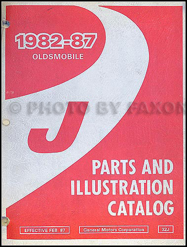 1982-1987 Oldsmobile Firenza Parts Book Original