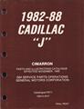 1982-1988 Cadillac Cimarron Parts Book Original CANADIAN