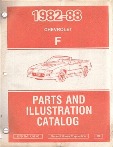1982-88 Chevrolet Camaro Parts Book Original