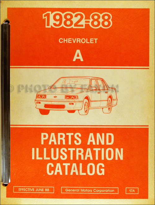 1982-1988 Chevrolet Celebrity Parts Book Original
