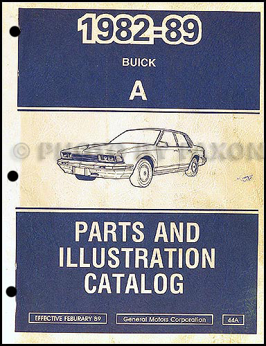 1982-1989 Buick Century Parts Book Original