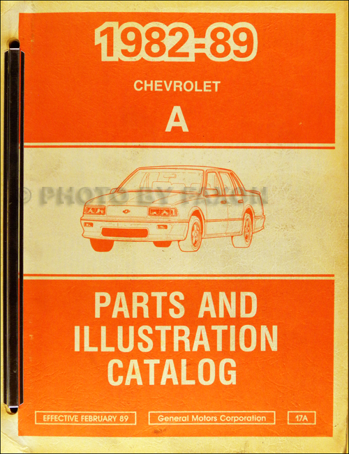 1982-1989 Chevrolet Celebrity Parts Book Original