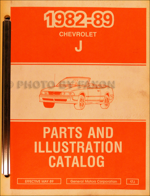 1982-1989 Chevrolet Cavalier Parts Book Original