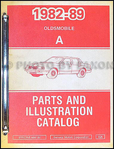 1982-1989 Oldsmobile Cutlass Ciera Parts Book Original