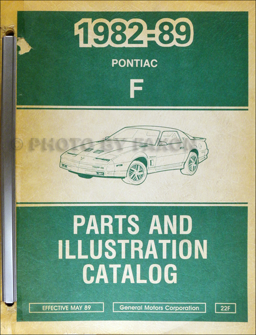 1982-1989 Pontiac Firebird Parts Book Original