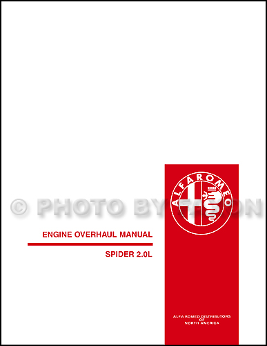 1982-1991 Alfa Romeo Engine Overhaul Manual Reprint
