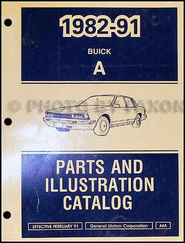 1982-1991 Buick Century Parts Book Original