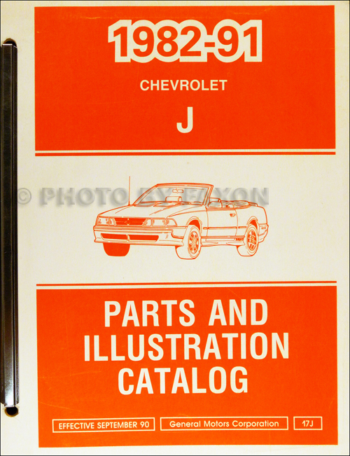 1982-1991 Chevrolet Cavalier Parts Book Original